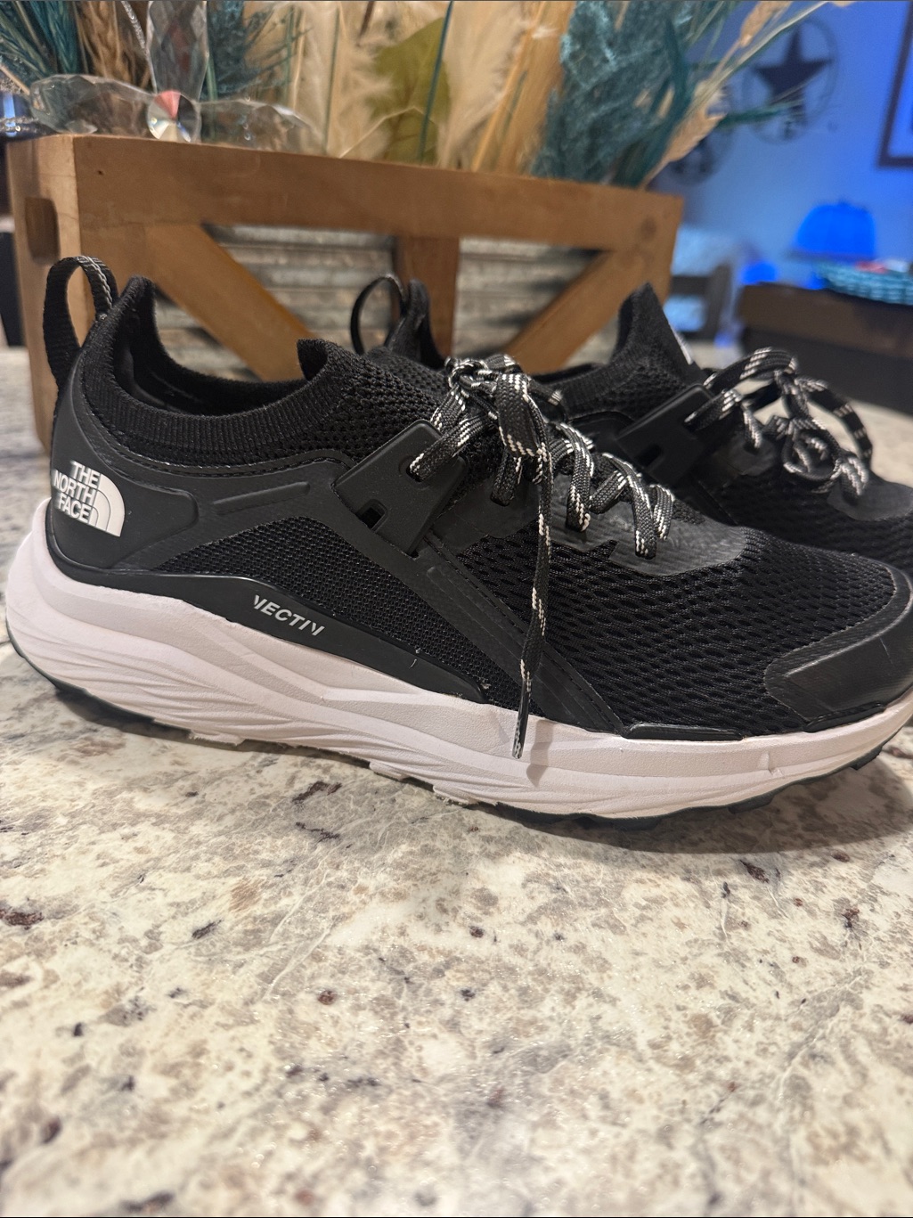 The North Face Black  White Vectiv Trail Sneakers